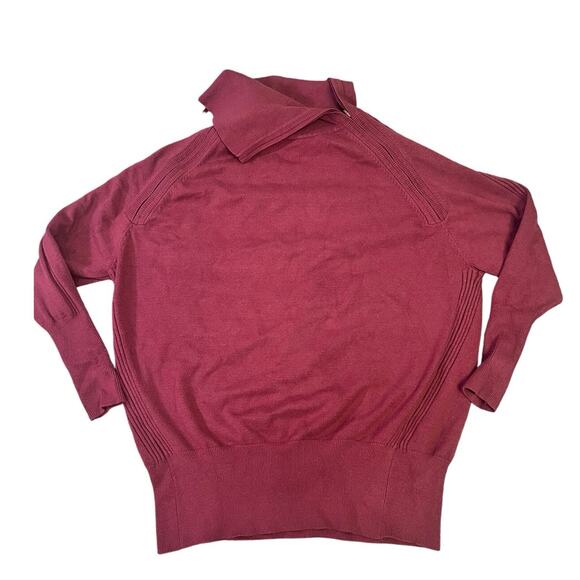 Seraphine Maternity Nursing Pullover Knit Sweater, Mock-Neck Size XXL Berry Red‎ - Picture 1 of 11